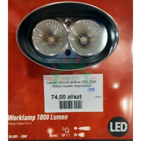 Lampa robocza owalna LED